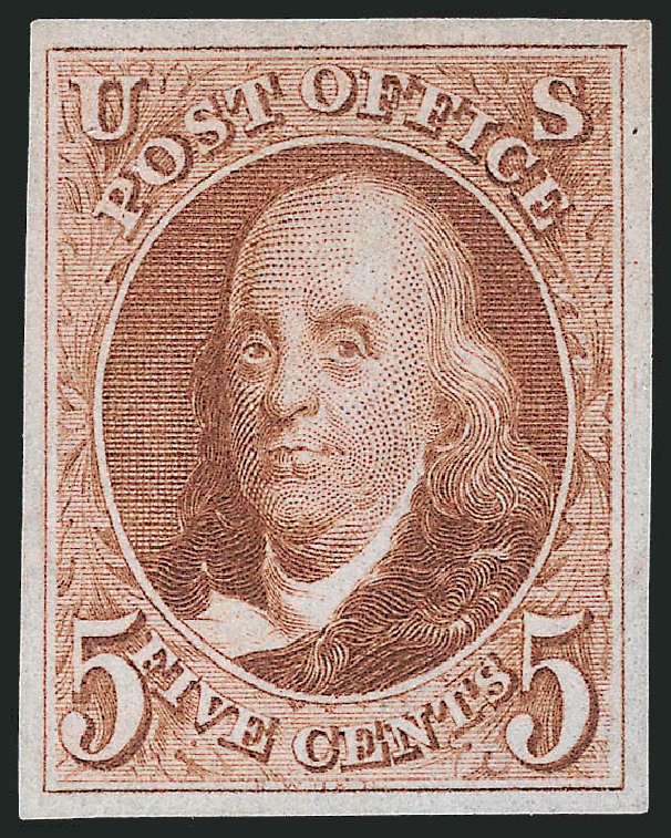 US Stamps Prices Scott Catalogue # 3 - 1875 5c Franklin. Robert Siegel Auction Galleries, Oct 2011, Sale 1014, Lot 1023