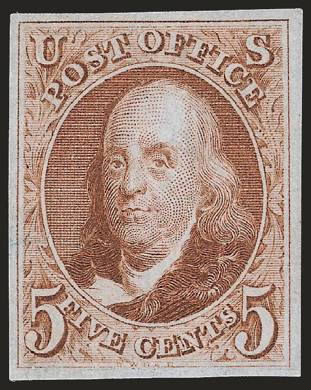 Price of US Stamps Scott 3 - 1875 5c Franklin. Robert Siegel Auction Galleries, Jun 2010, Sale 992, Lot 2023