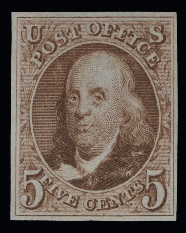 Prices of US Stamp Scott Catalog 3: 1875 5c Franklin. Spink Shreves Galleries, Aug 2013, Sale 144, Lot 113