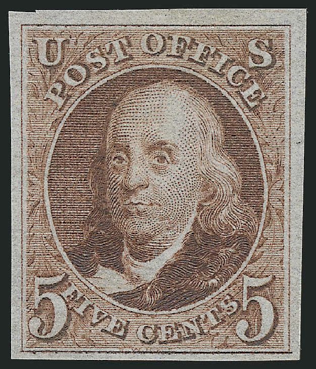 Price of US Stamp Scott Cat. 3 - 5c 1875 Franklin. Robert Siegel Auction Galleries, Mar 2012, Sale 1019, Lot 326
