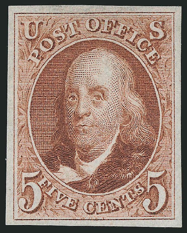 US Stamp Values Scott Catalogue #3 - 5c 1875 Franklin. Robert Siegel Auction Galleries, Mar 2013, Sale 1040, Lot 1176