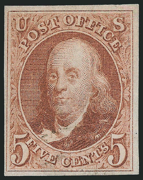 Value of US Stamp Scott Catalogue #3: 5c 1875 Franklin. Robert Siegel Auction Galleries, Jul 2013, Sale 1050, Lot 66