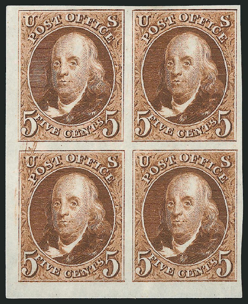 US Stamp Value Scott Catalogue 3 - 5c 1875 Franklin. Robert Siegel Auction Galleries, Nov 2013, Sale 1061, Lot 3206