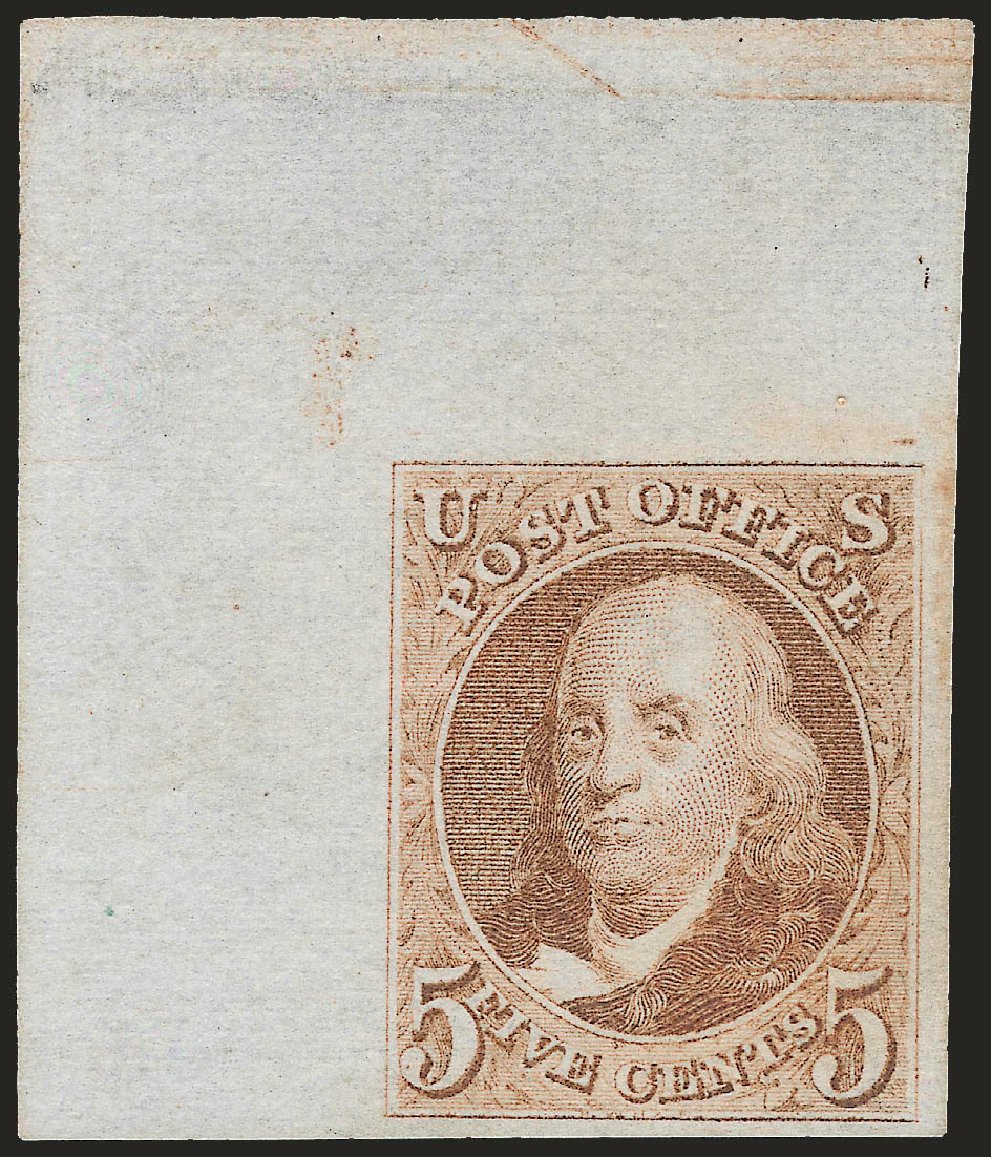 US Stamps Values Scott Catalogue #3: 5c 1875 Franklin. Robert Siegel Auction Galleries, Jan 2009, Sale 968, Lot 6