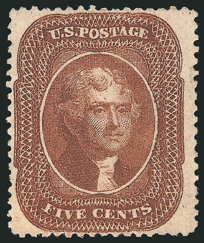 US Stamps Price Scott Catalogue # 30: 5c 1861 Jefferson. Robert Siegel Auction Galleries, Nov 2013, Sale 1061, Lot 3437