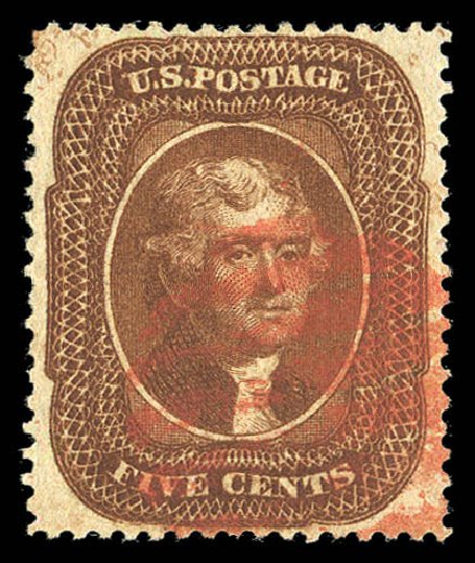 Values of US Stamp Scott Catalogue #30 - 1861 5c Jefferson. Matthew Bennett International, Sep 2012, Sale 345, Lot 58