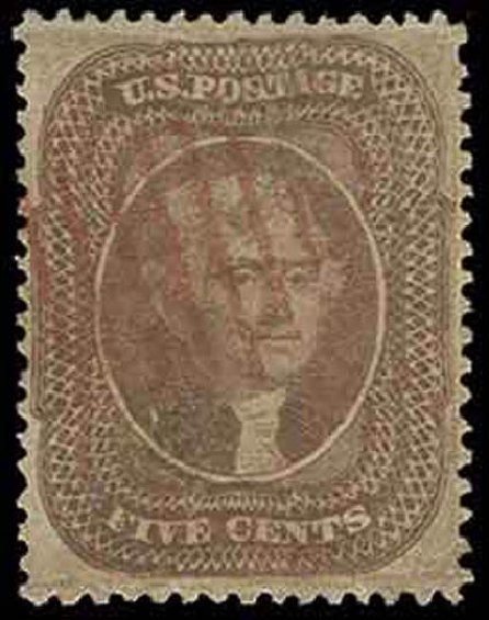 Price of US Stamp Scott Catalogue 30: 5c 1861 Jefferson. H.R. Harmer, Nov 2013, Sale 3004, Lot 1048
