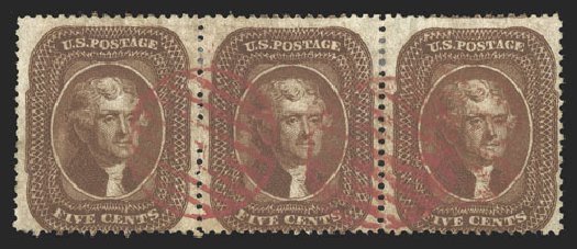 Price of US Stamp Scott Catalog 30 - 5c 1861 Jefferson. Spink Shreves Galleries, Nov 2012, Sale 141, Lot 39