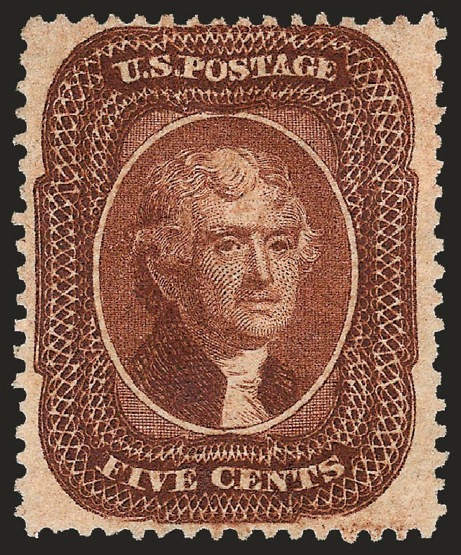 US Stamps Prices Scott Catalogue # 30 - 1861 5c Jefferson. Robert Siegel Auction Galleries, Sep 2008, Sale 962, Lot 2280