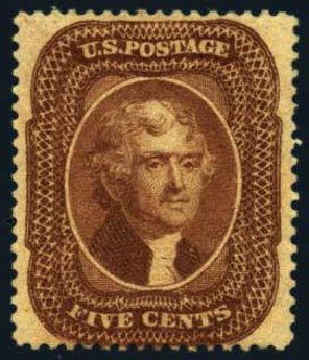 Value of US Stamp Scott #30 - 5c 1861 Jefferson. Harmer-Schau Auction Galleries, Aug 2012, Sale 94, Lot 1051