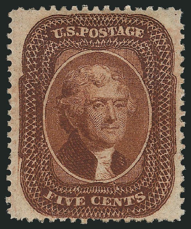 US Stamps Prices Scott Catalogue #30: 5c 1861 Jefferson. Robert Siegel Auction Galleries, Dec 2011, Sale 1017, Lot 131