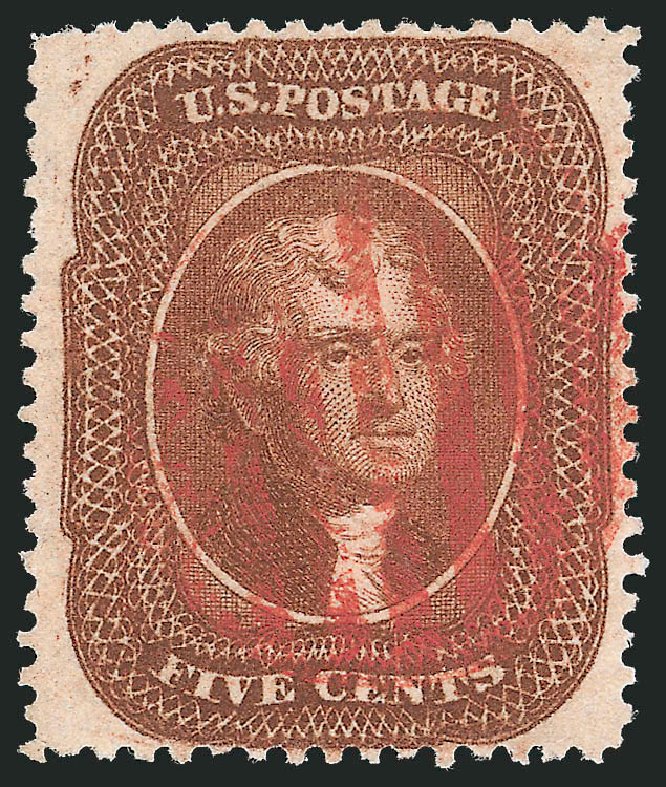 US Stamp Price Scott Catalog #30 - 5c 1861 Jefferson. Robert Siegel Auction Galleries, Nov 2014, Sale 1084, Lot 3141