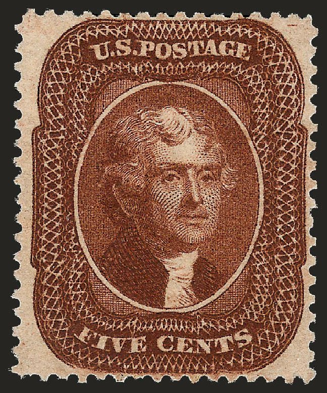 Price of US Stamp Scott Catalogue 30 - 1861 5c Jefferson. Robert Siegel Auction Galleries, Oct 2008, Sale 963, Lot 364