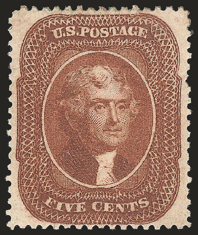 Cost of US Stamp Scott Catalogue 30: 5c 1861 Jefferson. Robert Siegel Auction Galleries, Jun 2009, Sale 975, Lot 1194
