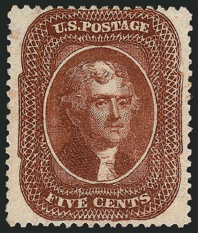 Prices of US Stamps Scott Cat. # 30 - 5c 1861 Jefferson. Robert Siegel Auction Galleries, Dec 2009, Sale 982, Lot 5134