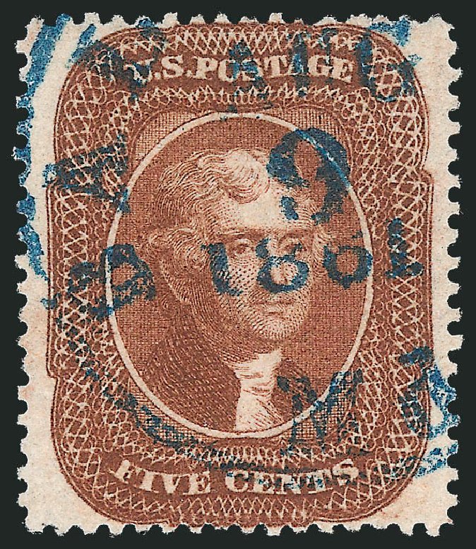 Values of US Stamps Scott Catalog #30: 5c 1861 Jefferson. Robert Siegel Auction Galleries, Oct 2010, Sale 997, Lot 5264