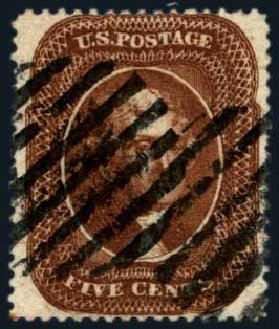 US Stamp Values Scott Catalogue #30 - 1861 5c Jefferson. Harmer-Schau Auction Galleries, Jan 2014, Sale 100, Lot 435