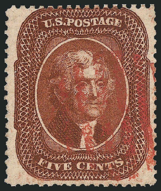 Price of US Stamp Scott Cat. 30: 5c 1861 Jefferson. Robert Siegel Auction Galleries, Dec 2008, Sale 967, Lot 4135