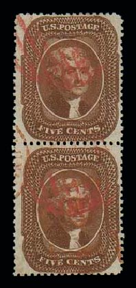 Values of US Stamps Scott Cat. # 30 - 1861 5c Jefferson. Matthew Bennett International, Jun 2007, Sale 319, Lot 1082