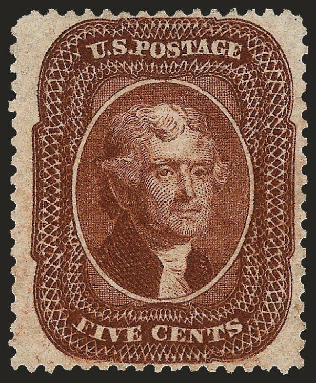 Cost of US Stamps Scott Catalog #30: 5c 1861 Jefferson. Robert Siegel Auction Galleries, Oct 2008, Sale 963, Lot 362