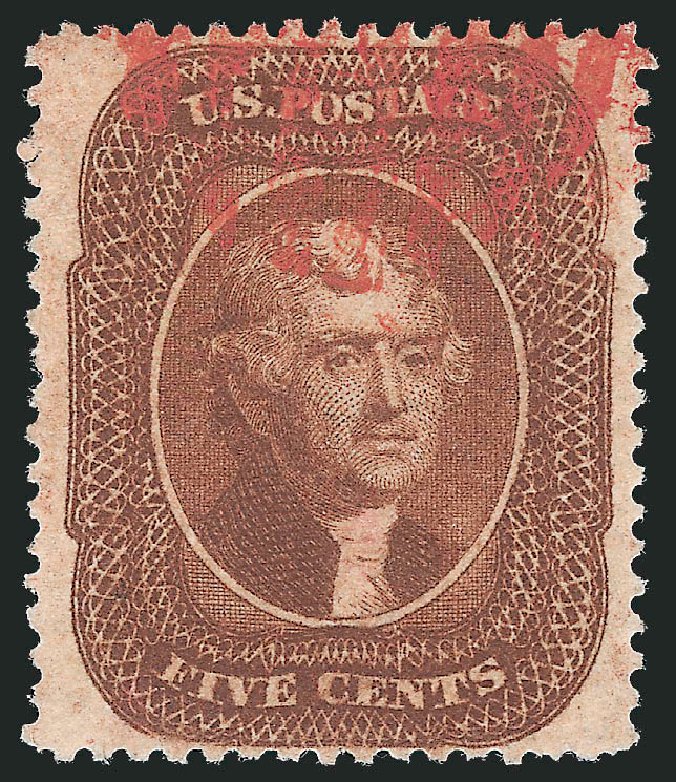 Cost of US Stamp Scott Catalogue # 30: 1861 5c Jefferson. Robert Siegel Auction Galleries, Jun 2012, Sale 1024, Lot 73