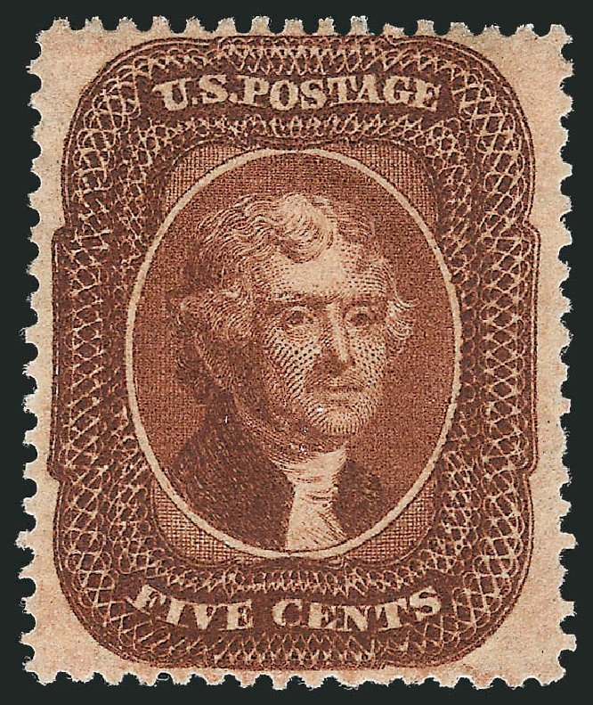 Price of US Stamps Scott Cat. 30 - 1861 5c Jefferson. Robert Siegel Auction Galleries, Nov 2013, Sale 1057, Lot 583