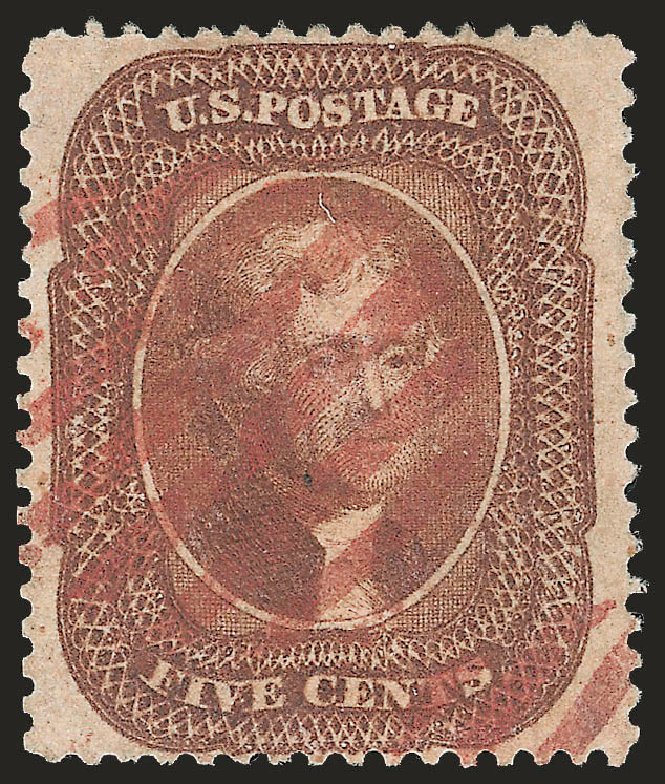 US Stamps Prices Scott #30 - 1861 5c Jefferson. Robert Siegel Auction Galleries, Jun 2009, Sale 975, Lot 1196