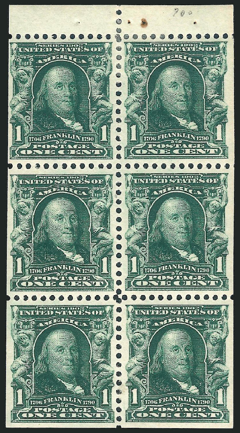 US Stamp Value Scott Cat. #300 - 1903 1c Franklin. Robert Siegel Auction Galleries, Mar 2013, Sale 1040, Lot 2190