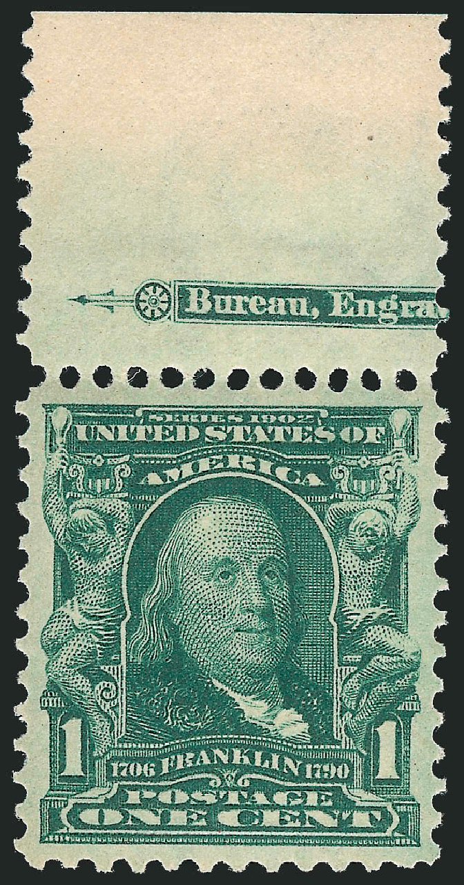 US Stamps Values Scott Catalogue # 300: 1c 1903 Franklin. Robert Siegel Auction Galleries, Dec 2009, Sale 982, Lot 5674