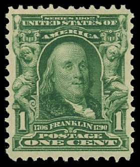 Cost of US Stamps Scott #300: 1903 1c Franklin. Daniel Kelleher Auctions, Apr 2012, Sale 629, Lot 285