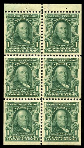 Price of US Stamps Scott Catalogue 300 - 1c 1903 Franklin. Matthew Bennett International, Feb 2012, Sale 340, Lot 386