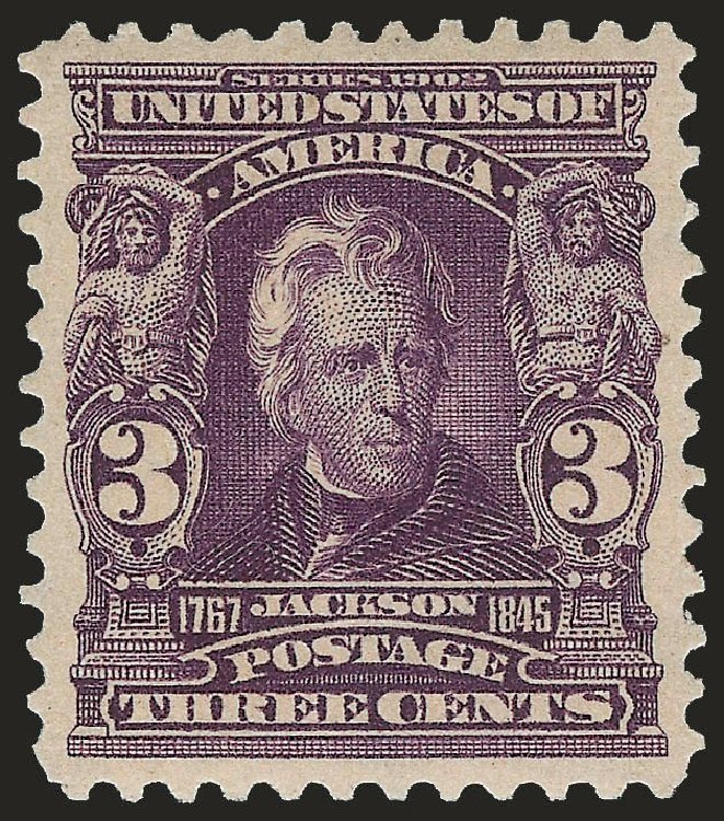 Cost of US Stamps Scott #302: 1903 3c Jackson. Robert Siegel Auction Galleries, Jun 2009, Sale 975, Lot 1657