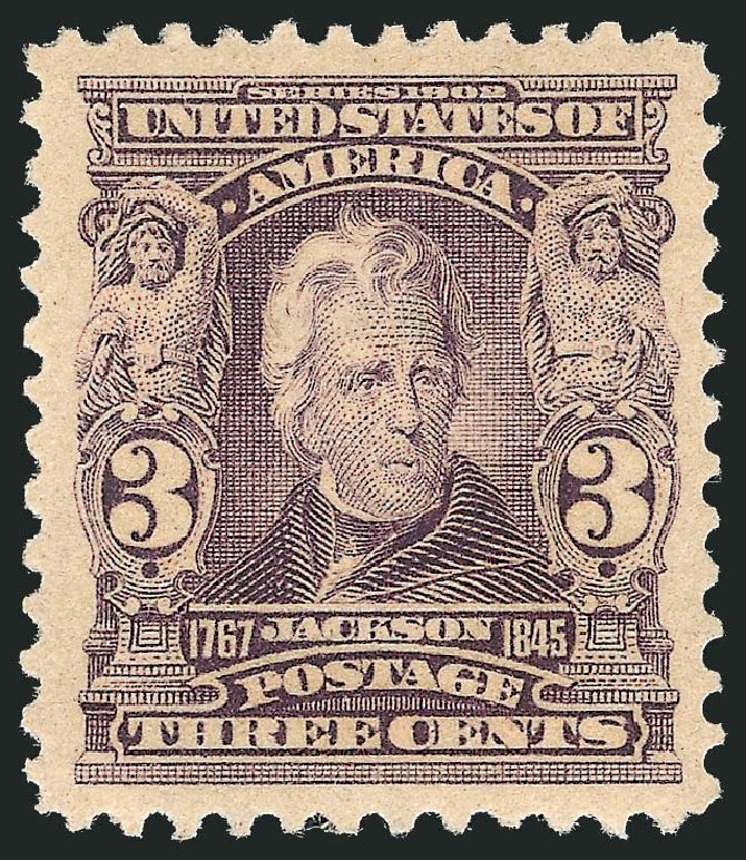 Price of US Stamps Scott Catalog 302: 3c 1903 Jackson. Robert Siegel Auction Galleries, Dec 2011, Sale 1017, Lot 748