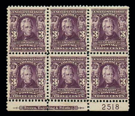 US Stamps Price Scott Catalogue # 302 - 3c 1903 Jackson. Matthew Bennett International, Dec 2007, Sale 325, Lot 1910