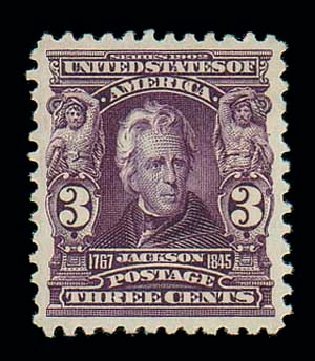 US Stamp Prices Scott # 302 - 1903 3c Jackson. Matthew Bennett International, Jun 2007, Sale 319, Lot 1332
