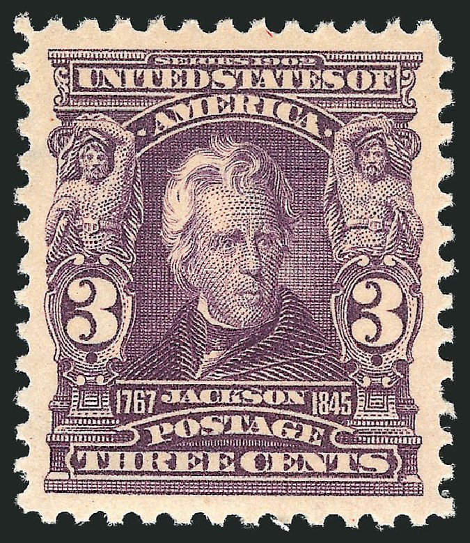 Value of US Stamp Scott #302: 1903 3c Jackson. Robert Siegel Auction Galleries, Nov 2012, Sale 1034, Lot 292