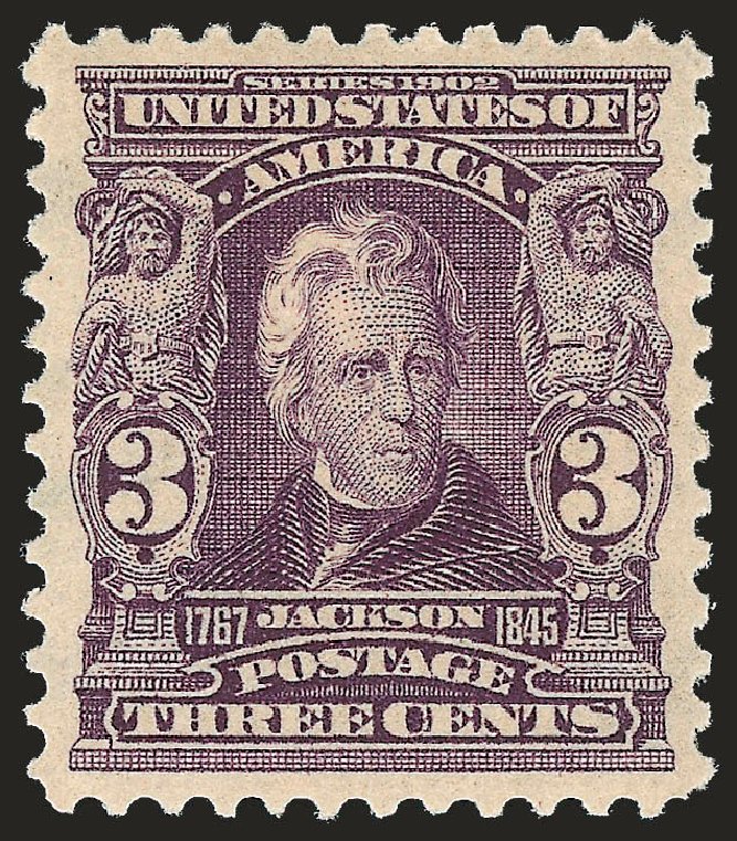 Value of US Stamp Scott 302 - 1903 3c Jackson. Robert Siegel Auction Galleries, Sep 2009, Sale 976, Lot 1853