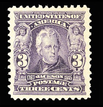 Cost of US Stamp Scott Catalog 302: 1903 3c Jackson. Cherrystone Auctions, Jul 2010, Sale 201007, Lot 46