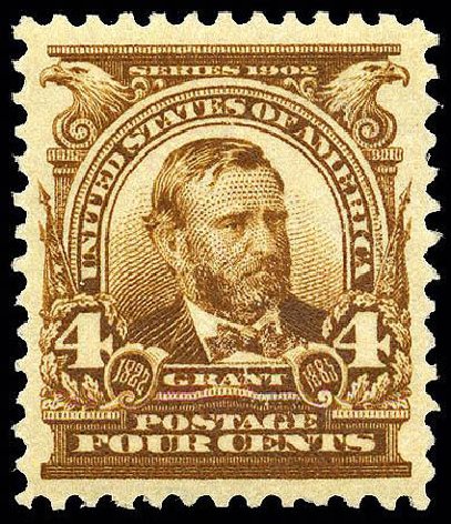 Values of US Stamp Scott #303 - 1903 4c Grant. Matthew Bennett International, Apr 2008, Sale 326, Lot 305