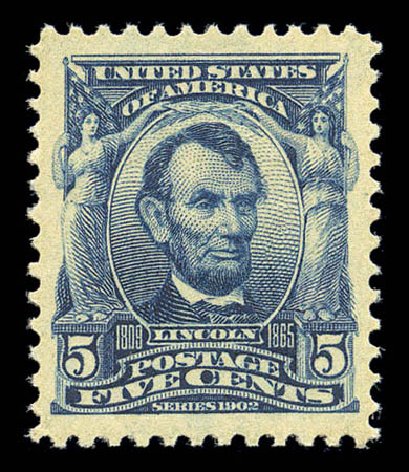 US Stamps Values Scott Catalogue 304: 5c 1903 Lincoln. Matthew Bennett International, Sep 2010, Sale 331, Lot 677