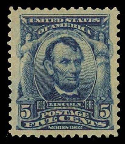 Price of US Stamp Scott # 304 - 1903 5c Lincoln. Daniel Kelleher Auctions, Oct 2011, Sale 626, Lot 299