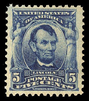 Value of US Stamps Scott Catalogue # 304 - 5c 1903 Lincoln. Cherrystone Auctions, Jun 2009, Sale 200906, Lot 151