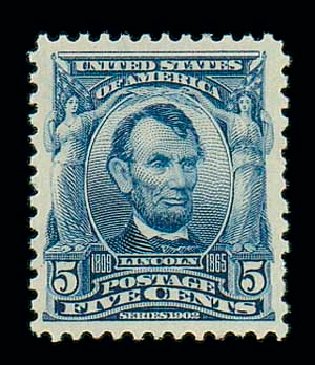 Cost of US Stamps Scott Cat. # 304 - 1903 5c Lincoln. Matthew Bennett International, Dec 2007, Sale 325, Lot 1915