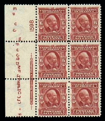 Prices of US Stamps Scott Catalogue #305: 6c 1903 Garfield. Matthew Bennett International, Dec 2007, Sale 325, Lot 1918