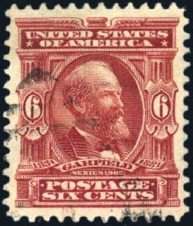 Values of US Stamps Scott # 305: 6c 1903 Garfield. Harmer-Schau Auction Galleries, Mar 2011, Sale 89, Lot 294