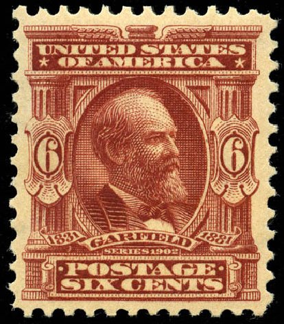 US Stamps Value Scott Catalog #305: 1903 6c Garfield. Matthew Bennett International, Jun 2008, Sale 328, Lot 842