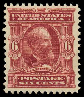 US Stamps Values Scott Catalogue # 305 - 6c 1903 Garfield. Daniel Kelleher Auctions, Jul 2011, Sale 625, Lot 903
