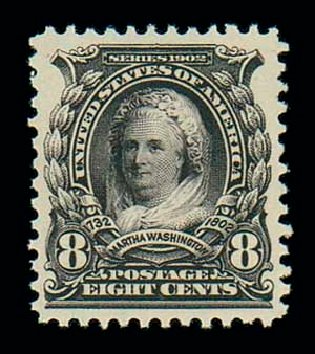Price of US Stamps Scott # 306 - 8c 1902 Martha Washington. Matthew Bennett International, Dec 2007, Sale 325, Lot 1919