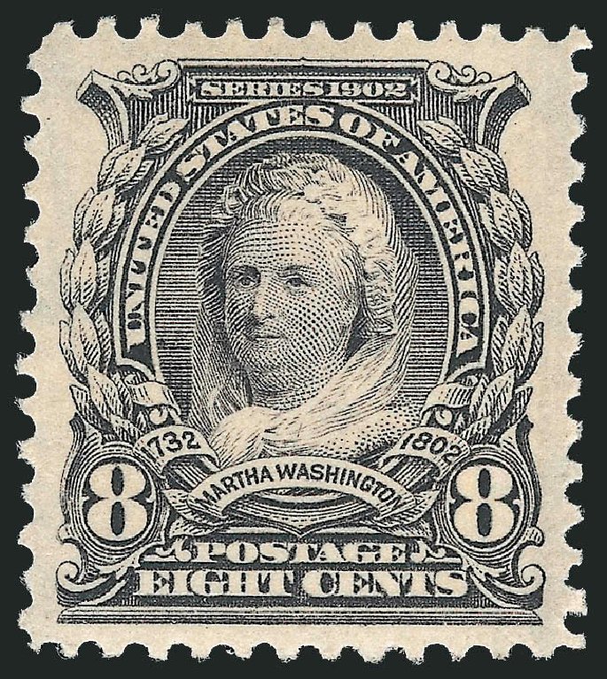 Values of US Stamp Scott #306: 8c 1902 Martha Washington. Robert Siegel Auction Galleries, Dec 2009, Sale 982, Lot 5680