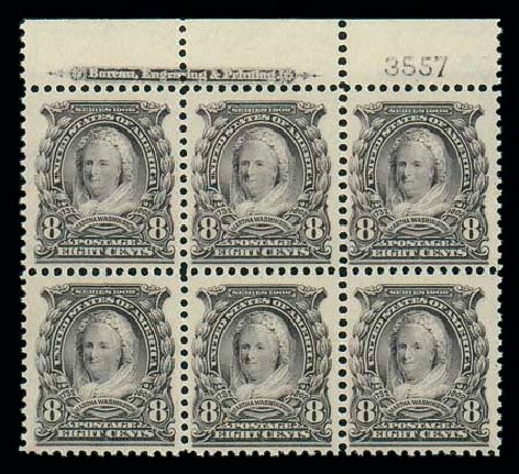 Prices of US Stamps Scott Cat. #306 - 8c 1902 Martha Washington. Matthew Bennett International, Dec 2007, Sale 324, Lot 1176